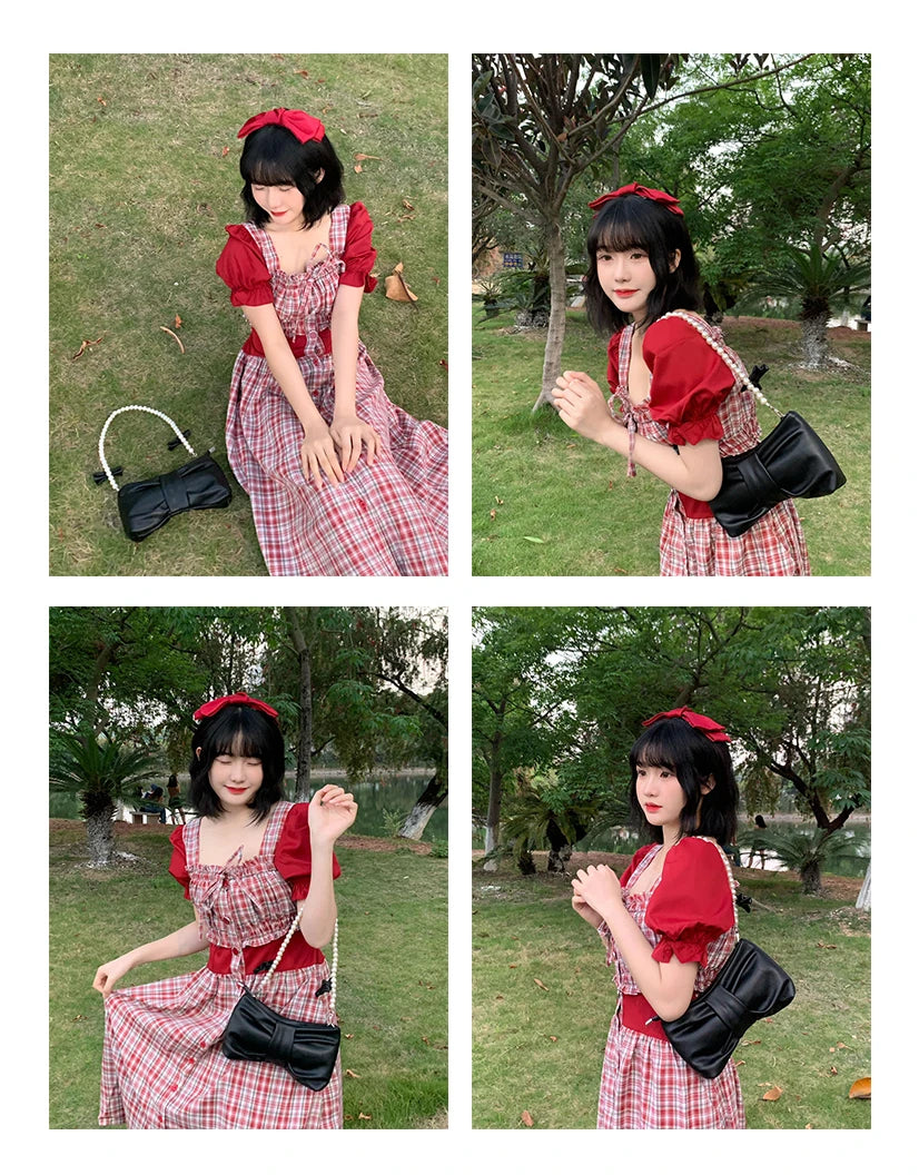 Soft PU Bow Pearl Purse