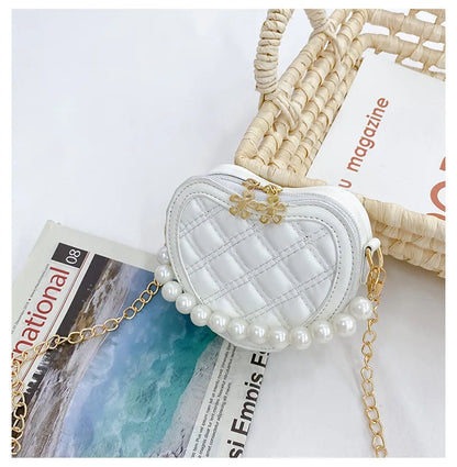Pearl Handle Girls Mini Shoulder Messenger BagPearl Handle Girls Mini Shoulder Messenger Bag