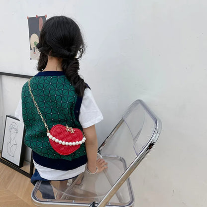 Pearl Handle Girls Mini Shoulder Messenger BagPearl Handle Girls Mini Shoulder Messenger Bag