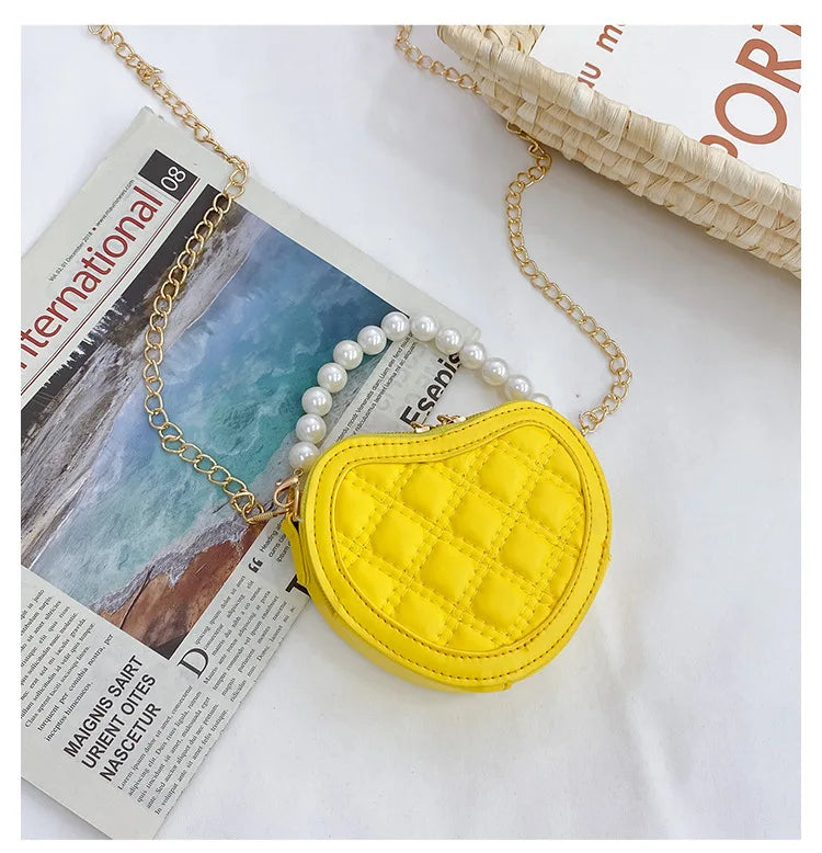 Pearl Handle Girls Mini Shoulder Messenger BagPearl Handle Girls Mini Shoulder Messenger Bag